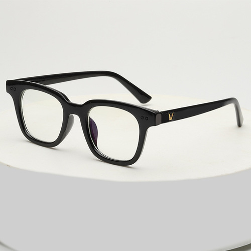 Olayo  New Transparent Pink Retro Beige Anti-blue Light Eyeglass Frame for Men and Women Non-prescription