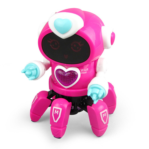 The same electric cartoon six-clawed fish singing and dancing robot with lights and music street stall night market hot selling toys