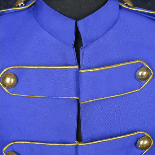 Royal blue European palace court style jazz dance long coats for male  singers choir stage preformance dress suit  nightclub bar male guests long blazers