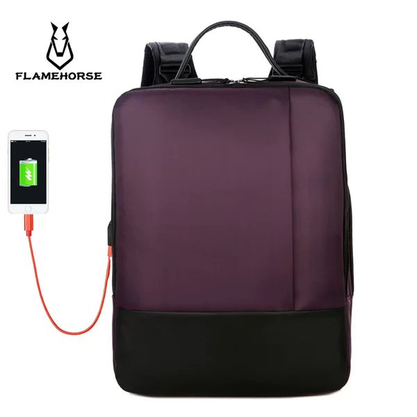 Cross-border New Computer Bag Anti-splashing Briefcase Large Capacity Business Backpack Multi-function Three-use USB Charging