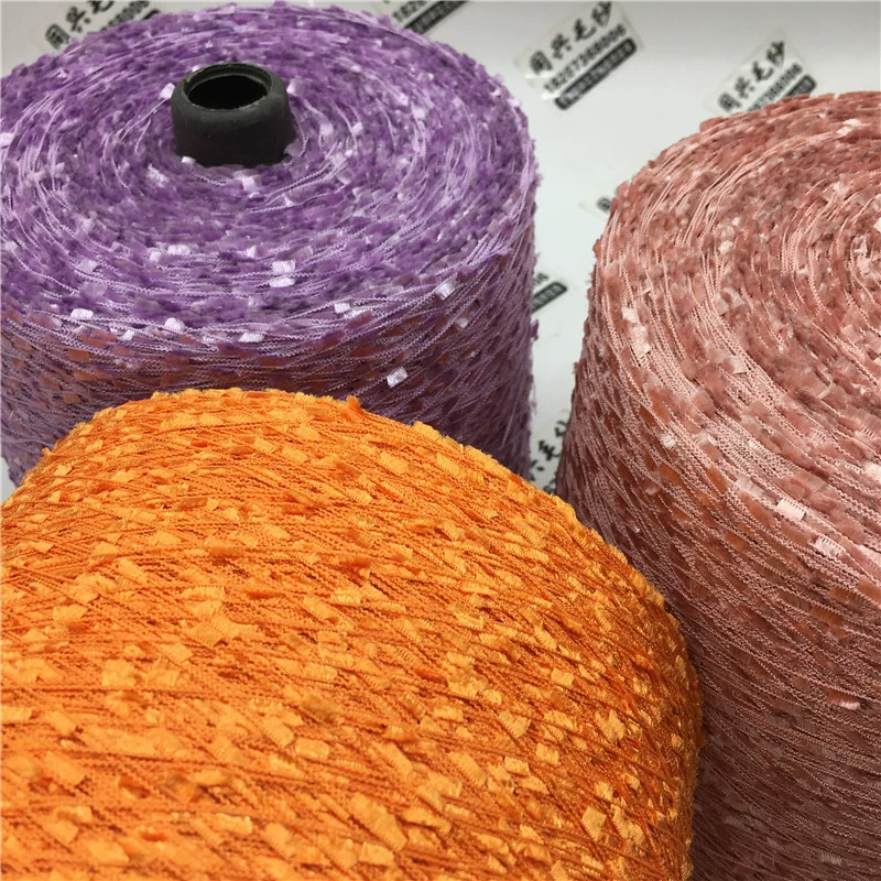 [Color yarn spot] Xiaohongqi gauze knit sweater fancy yarn