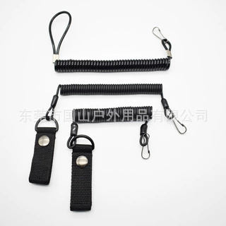 工厂直销 户外战术弹簧钢丝绳 枪绳  防抢防失手弹簧工具绳订制