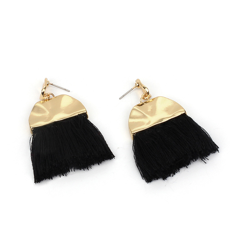 15g Weight Earrings Classification Travel Occasion Women'S Gender Rose Red, White, Pink, Green, Yellow, Black Color Fashion New Fringed Geometric Exaggerated Wild Fan-shaped Bohemian Ethnic Style Earrings For Women 9
