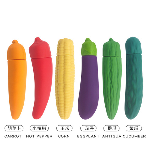 Adult products silicone vegetable masturbation stick mini AV stick vibrator female sex toy