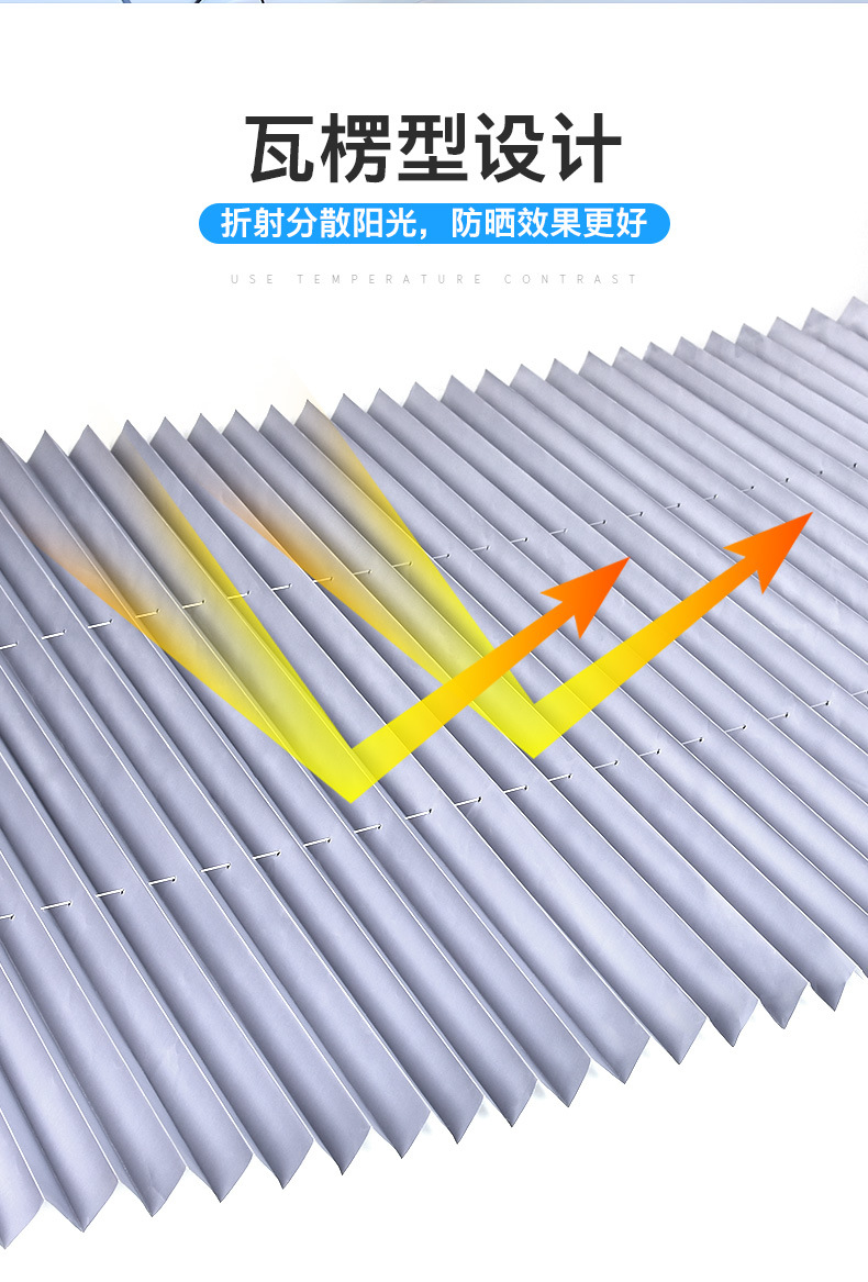 Car sun visor, automatic telescopic sun shield, sun protection, heat insulation, light blocking, car curtain, front windshield glass, interior sun visor detail image 12
