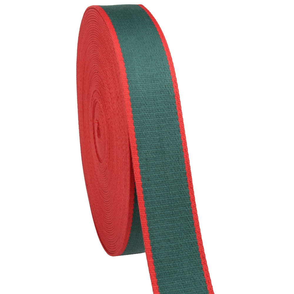 新款 5cm 50mm 红间绿色 棉织带 2寸涤棉带 挎包肩带 包包带