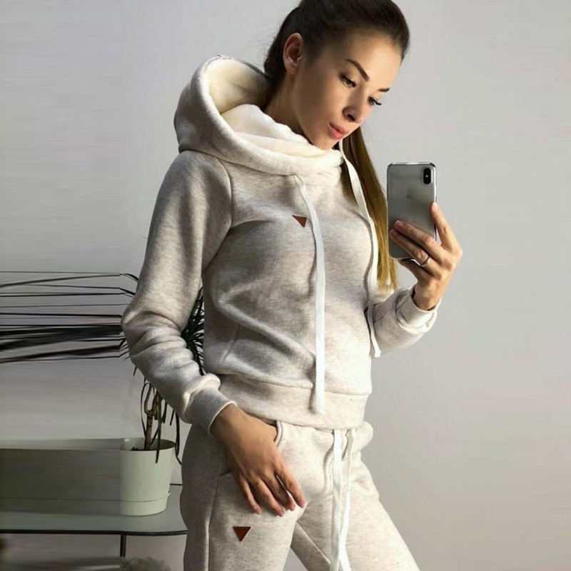 9531#2019 European American Women's Clothing Autumn And Winter Hot-selling New Fleece Fashion Leather Patch Casual_ecoleips.com