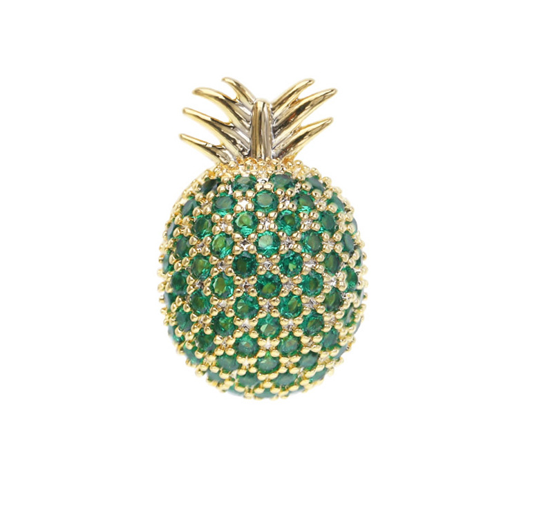Fashion Fruit Cute Pineapple Small Brooch Simple Wild Anti-light Buckle Shirt Collar Pin display picture 2