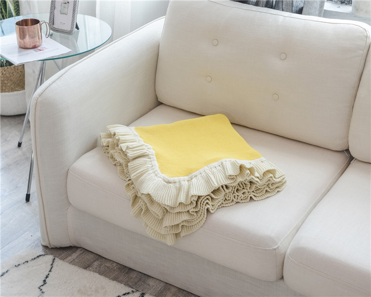 Lehká luxusní severská jednoduchá celobavlněná černá keprová deka do hotelové ložnice, vlněná deka, povlečení_voghion.com