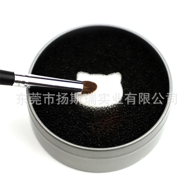 Макияж Чистящая губка макияж кисть Чистящая коробка Чистящая губка инструмент Тени Кисть Макияж меняющая цвет губка