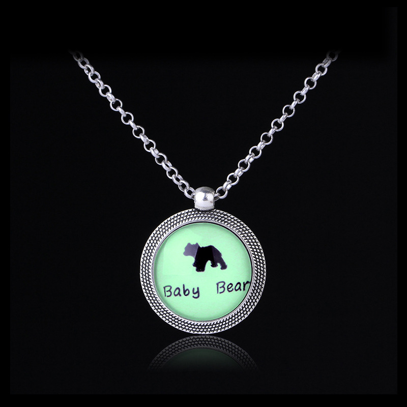 Explosion Chain New Luminous Series Baby Bear Cute Bear Pendant Necklace Clavicle Chain Wholesale Nihaojewelry display picture 13
