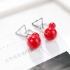 Earrings from pearl, internet celebrity, silver 925 sample