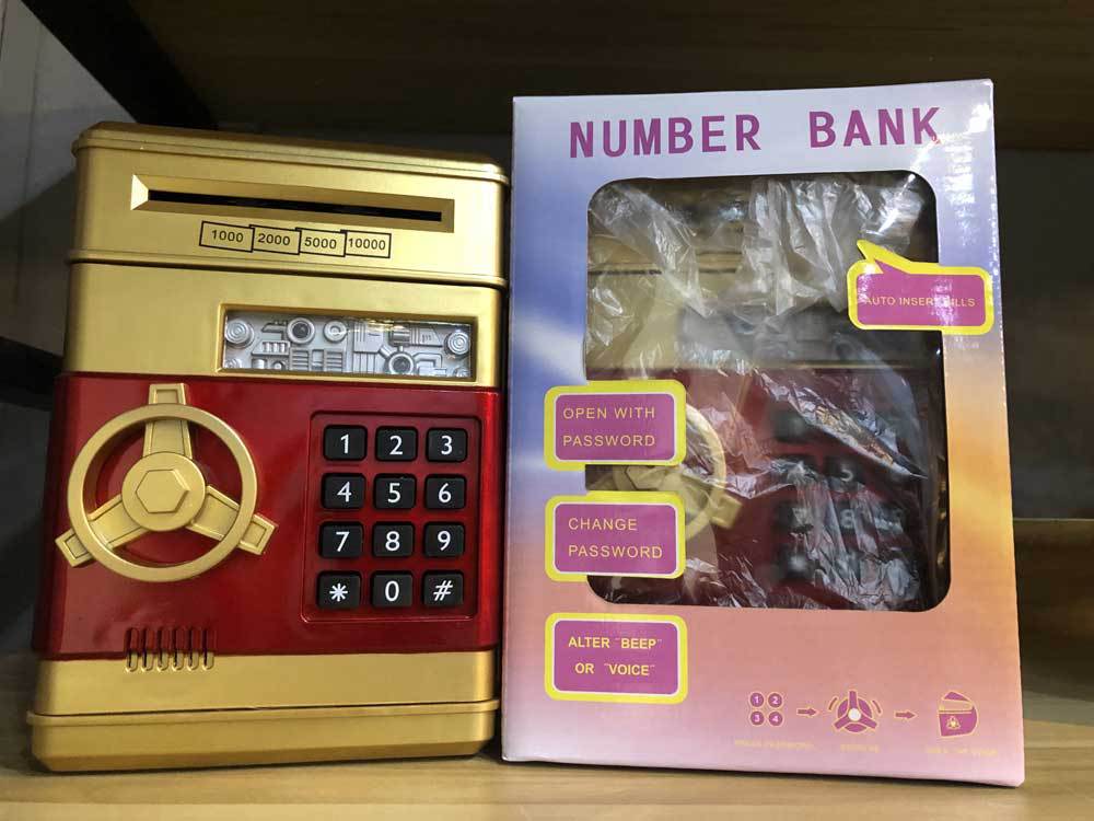 自动卷钱密码保险箱 彩绘ATM存钱罐 迷你创意储钱罐玩具 LOGO印制详情13