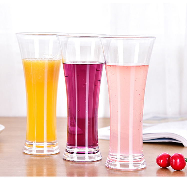 Taza de acrílico transparente cintura taza de queso leche taza de té jugo bebida fría taza PC plástico no está mal fabricantes al por mayor