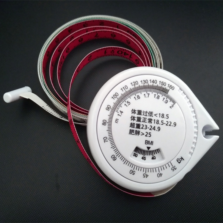 定做活动广告小礼品赠送的水滴形健康胸围腰围尺 配1.5米多色尺带