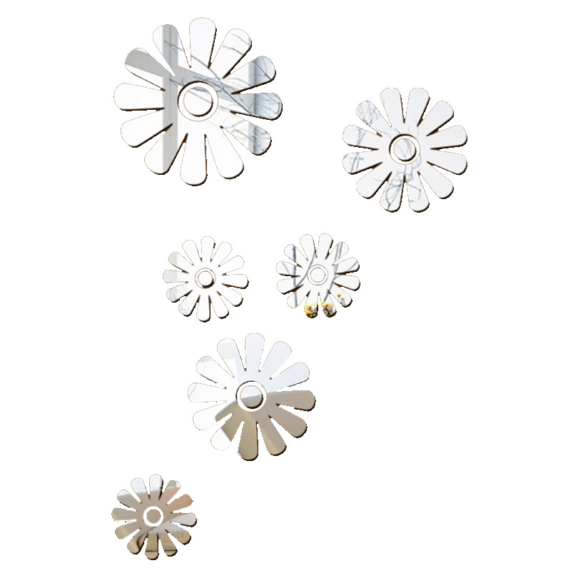 Manufacturer Wholesale 3D DIY Mirror Sunflower Fashion Home Decor Wall Stickers_voghion.com