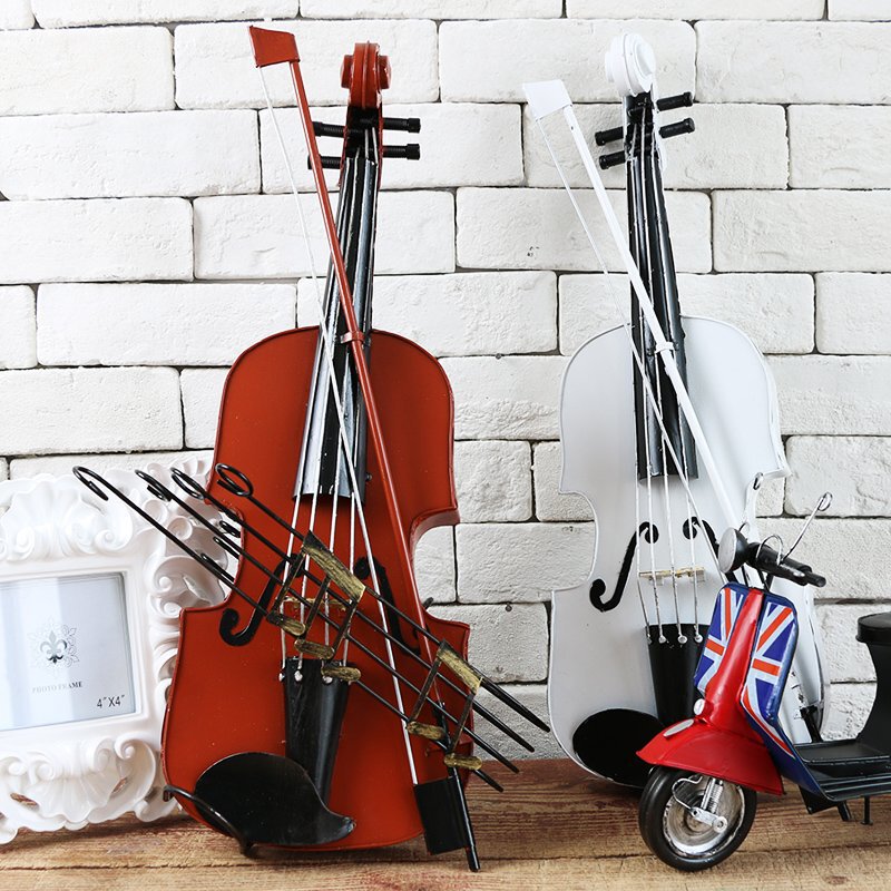 Creative retro wrought iron violin model decorations wedding photography photography props bar ornaments pendant Creative retro wrought iron violin model decorations wedding photography photography props bar ornaments pendant