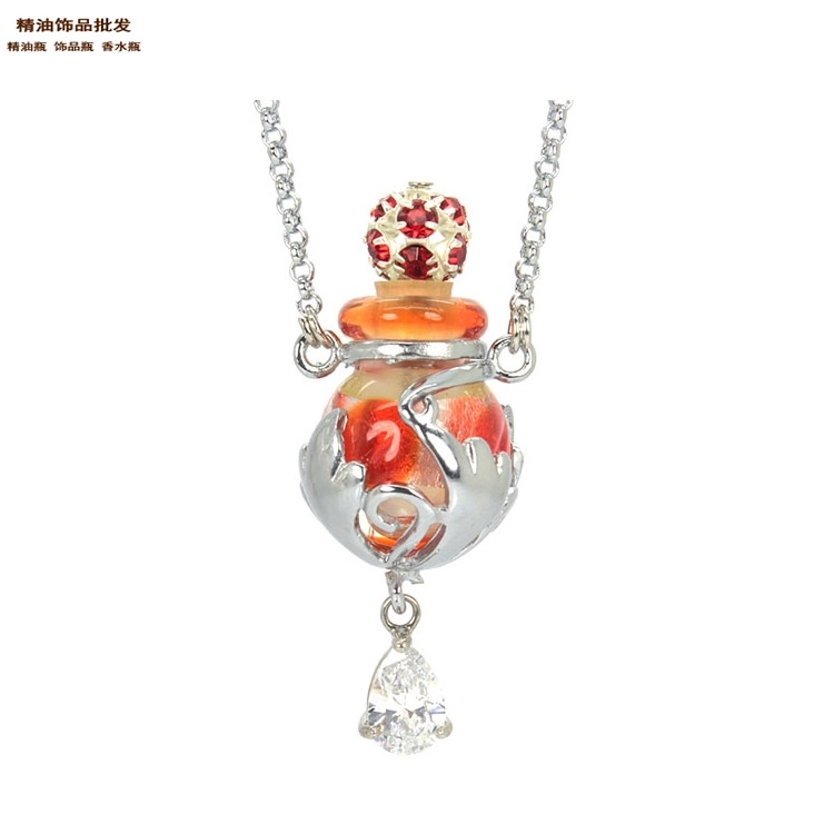 中国精油饰品网幻彩枣红瓶流星花园项链吊坠4.jpg