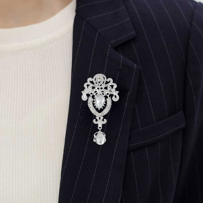 36g Weight Brooches Classification Holiday, Daily Occasion Alloy Material Flower Pattern Women's Gender Plating Design Elegant Style Elegant Pin Flower Alloy Plating Women's Brooches 22