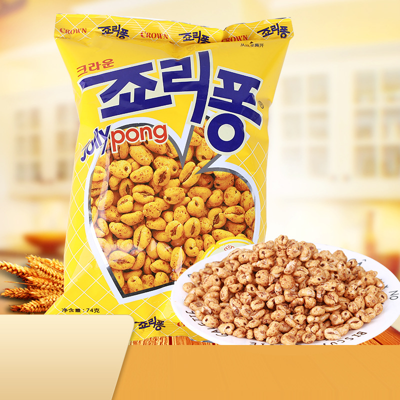 韩国进口零食 克丽安膨化大麦粒 可瑞安 膨化大米粒 浓浓麦香74g|ru