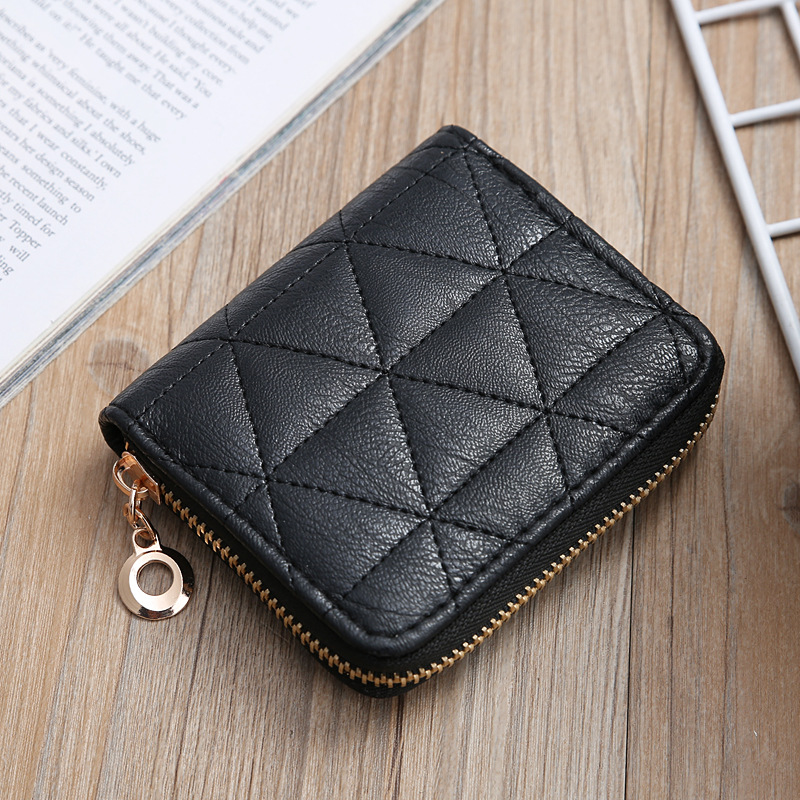 Korean Clutch Bag Mini Embroidered Geometric Rhombus Bag Card Bag Coin Purse display picture 24
