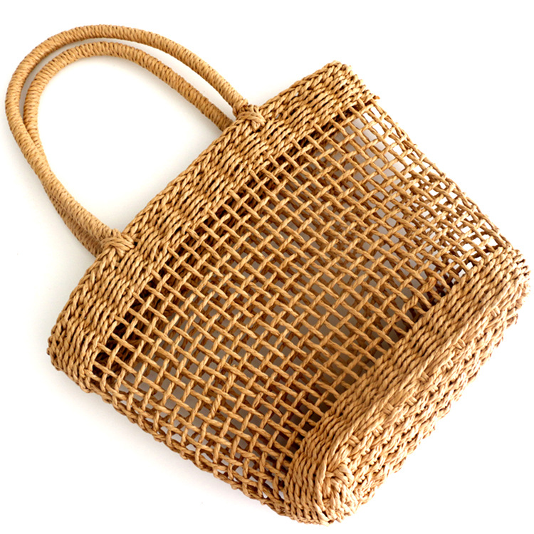 Manufactor customized Bohemia Hollow Straw bag portable Female bag fashion Simplicity on vacation manual weave Idiot