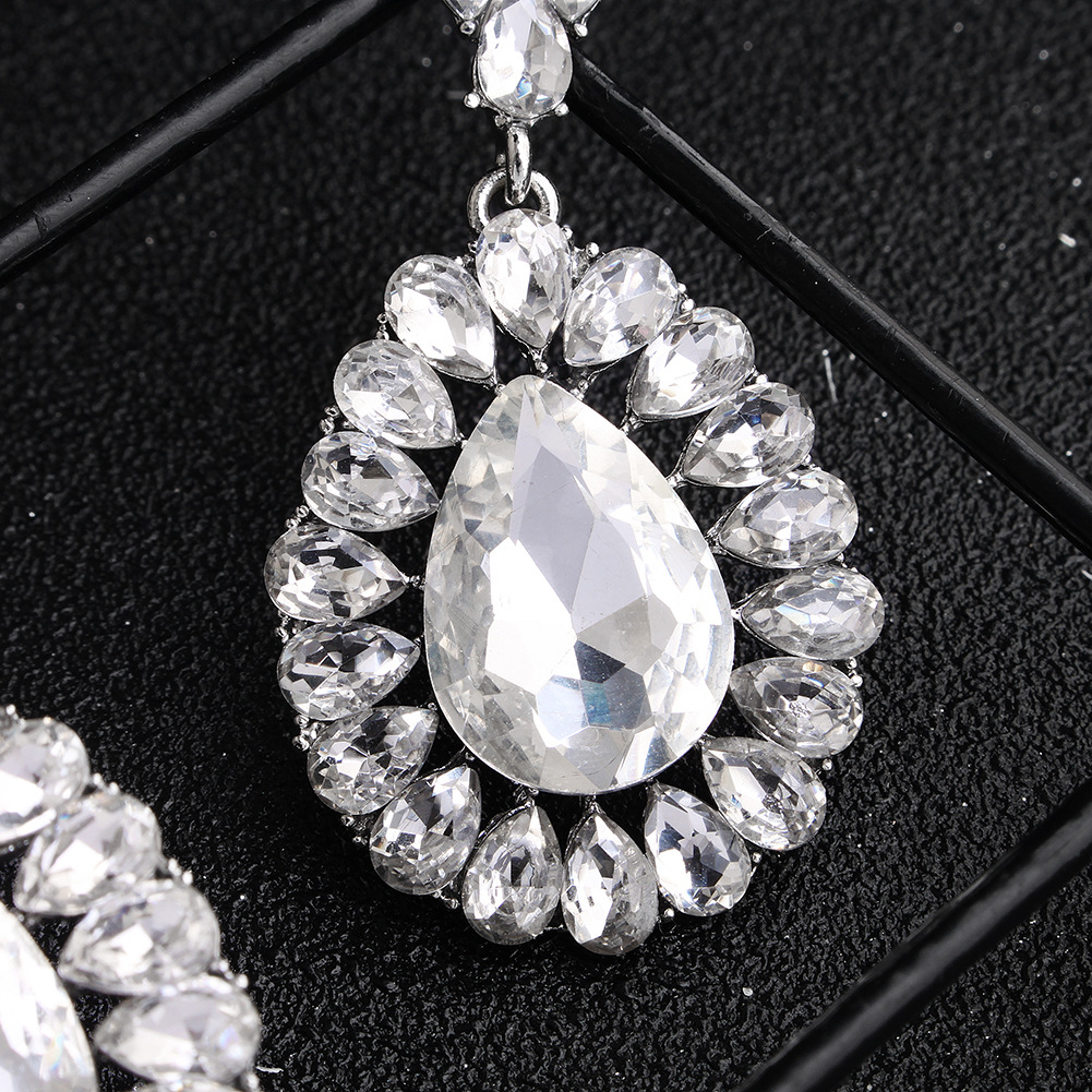 Fashion Exaggerated Diamond Water Drop Trendy Bohemian Style Earrings display picture 6