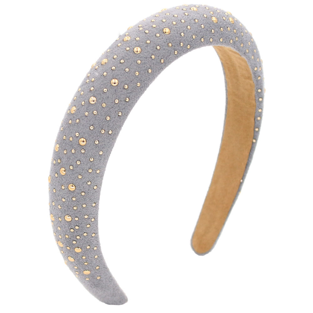 Bronzing Starry Headband For Women Hairpin Sponge Simple Headband Suppliers China display picture 13