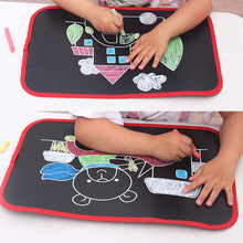 幼儿童防摔无尘画板涂鸦写字便携双面小黑板可擦水粉笔绘画本玩具