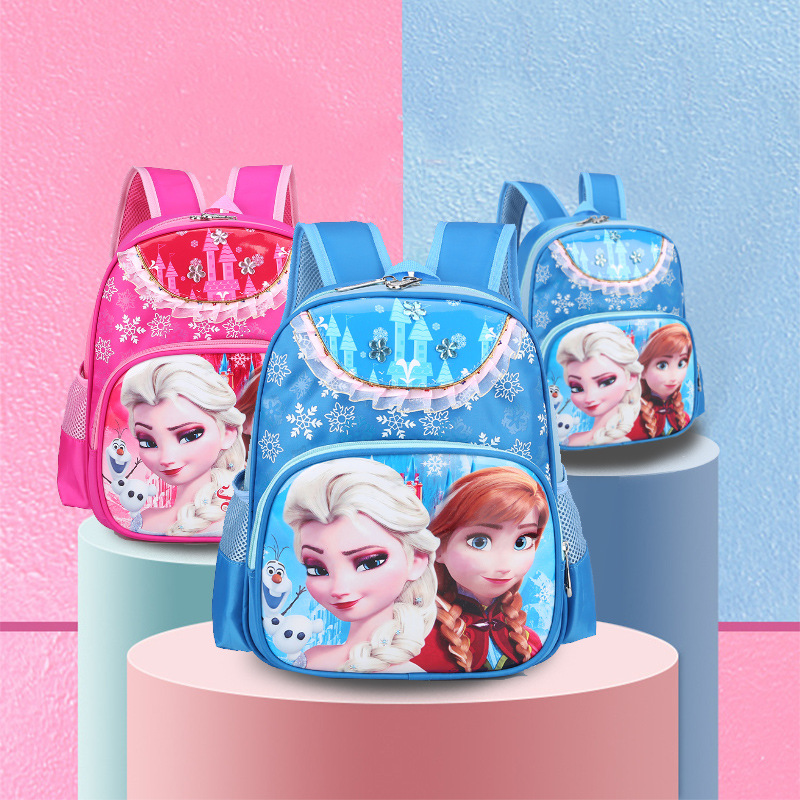 customized LOGO Snow Romance pupil schoolbag princess Frozen kindergarten 1-3 grade Children&#39;s backpack