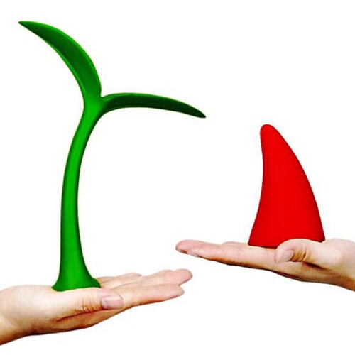 Car roof decorations selling cute anti-collision and cute car stickers saplings and bean sprouts personalized devil horn exterior supplies