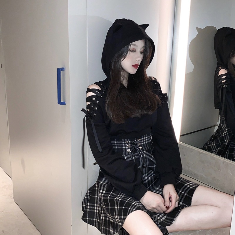 Cat Ear Strap Sweater