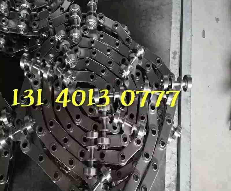 不锈钢涂装链P50.8空心链自动线喷油线地轨线链条24A喷涂治具枪架