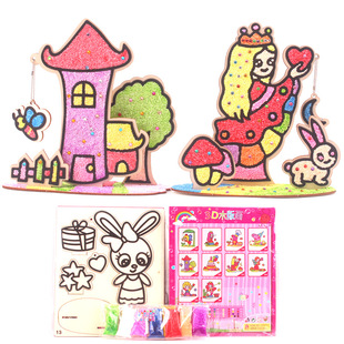 �S��ֱ�Ndiy��ͯ�ֹ�������� ����ѩ����ճ����ɫ��3D���wľ�宋