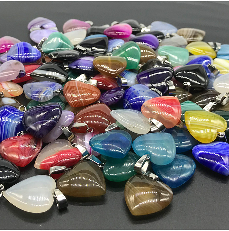 5g Weight Pendant Jewelry Making Type Agate Material Solid Color Pattern Satin Finish Polishing Design Classic Style Style Coffee, White, Purple, Red, Green, Blue, Yellow, Black Color Agate Solid Color Satin Pendant 9