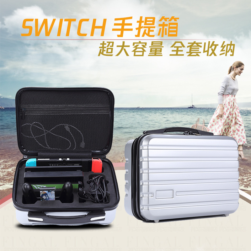 Aplicable a Nintendo Switch caja de almacenamiento grande consola de juegos ns paquete completo de protección contra caídas maleta de cáscara dura