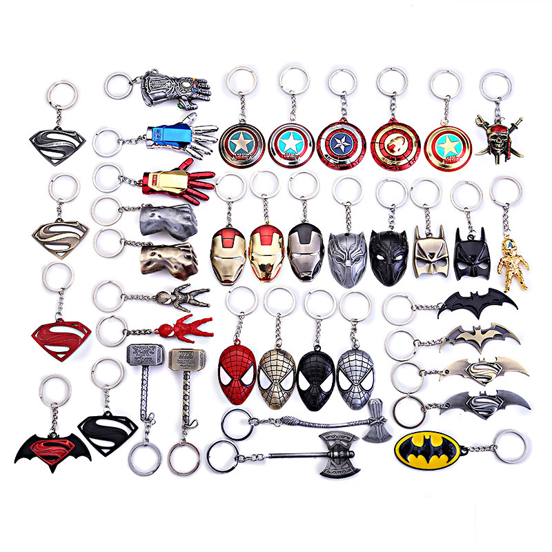 Metal couple keychain men and women Avengers key metal peripheral movie key chain mobile phone stall gift