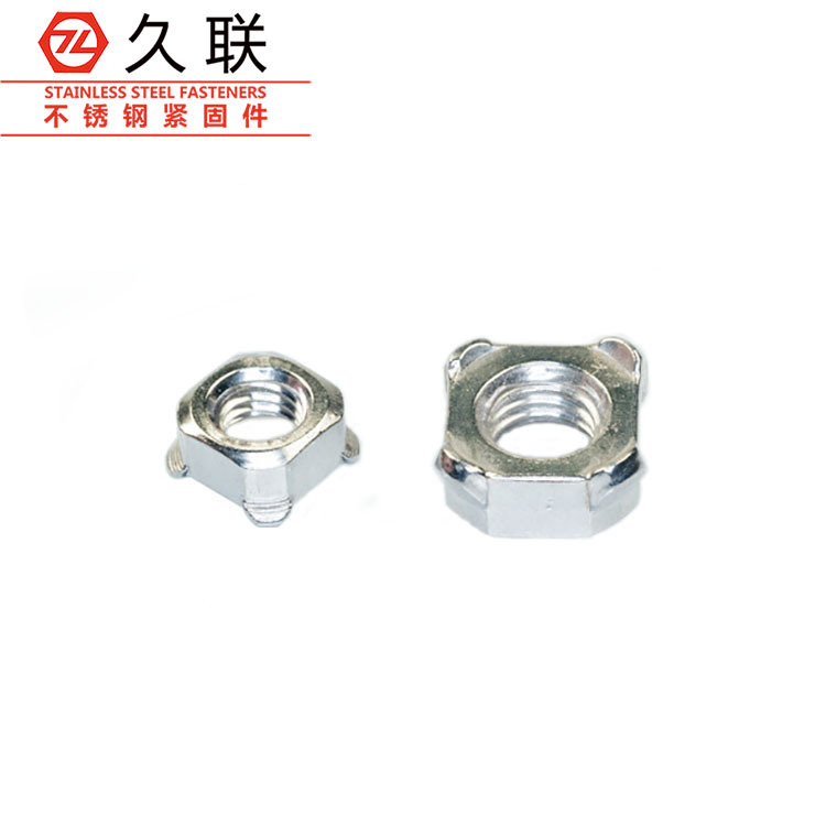 厂家现货不锈钢201-304四方点焊螺母  方型焊接螺帽 正方形点焊母