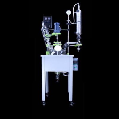 单层玻璃反应釜 100L单层玻璃反应釜 实验室电加热玻璃反应釜厂家|ru