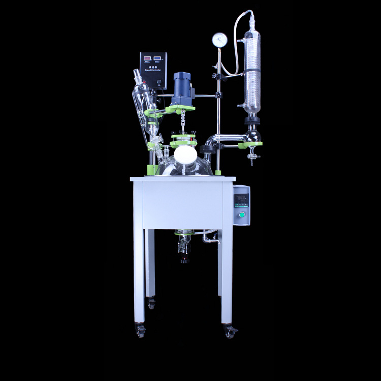 单层玻璃反应釜 100L单层玻璃反应釜 实验室电加热玻璃反应釜厂家|ru