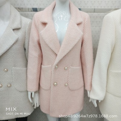 中年女媽媽秋冬貂絨大衣洋氣中老年女裝秋裝水貂絨外套高貴中長款