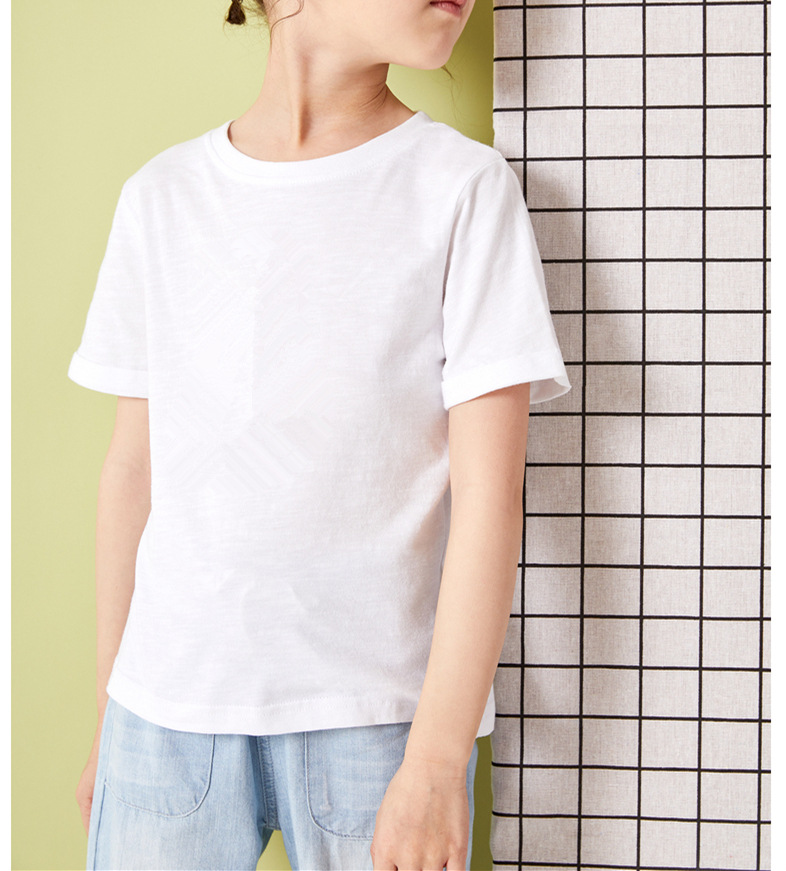 T-shirt enfant en Coton de couleur naturelle - Ref 3427694 Image 12