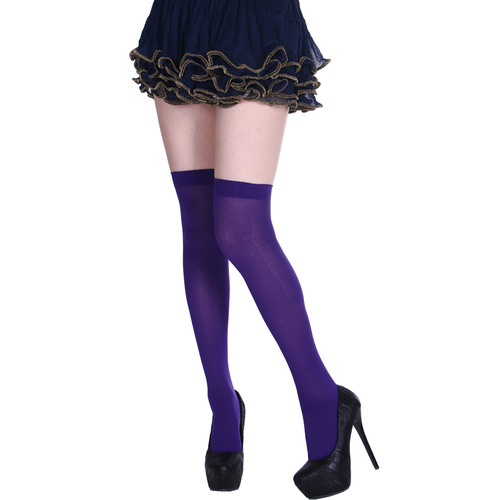 Single-color long socks colorful candy color macaron color long socks party performance socks props adult