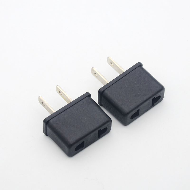 磨砂二扁转换插头 二扁转二用插头 美标旅游插头 美规转两用