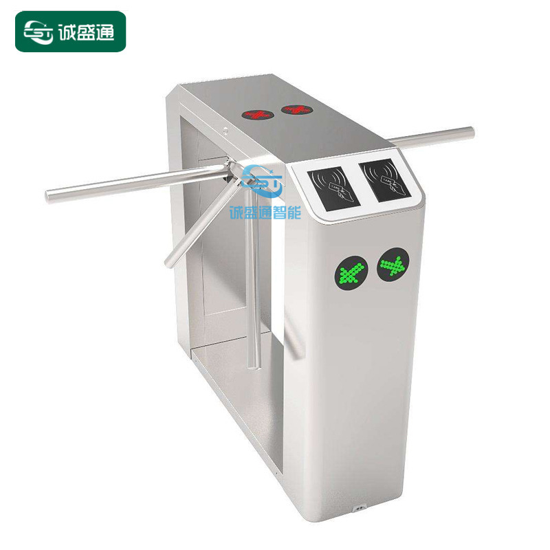 小区工地驾校实名制双机芯桥式三辊闸人行通道闸动态人脸识别门禁