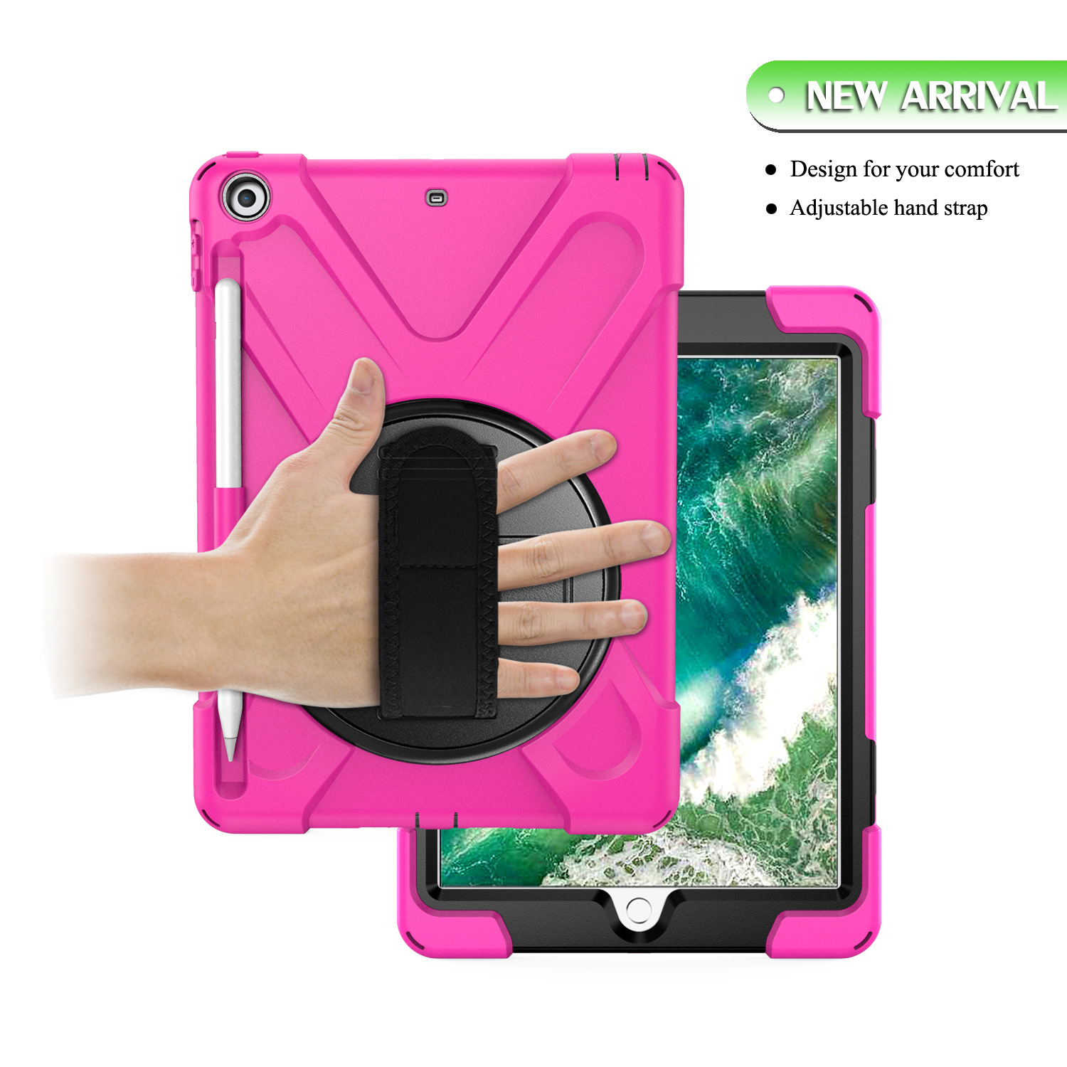 ipad 2017 带笔玫红色正反面双图 副本.jpg