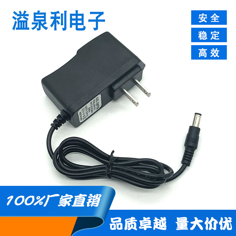 Low noise 9V1A effector power adapter DC9V500mA power supply negative inside and outside positive European, American, British and Australian regulations