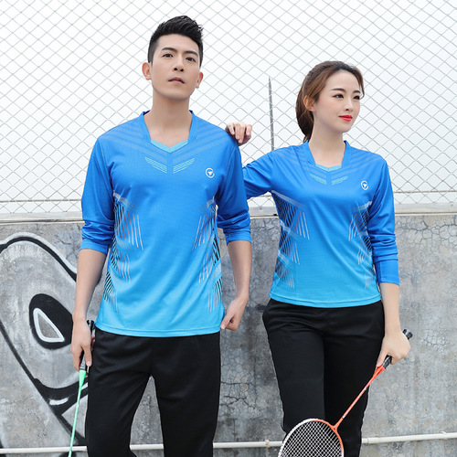 Badminton suit long sleeve set men women table tennis suit pants autumn winter group volleyball suit competition sports team uniform