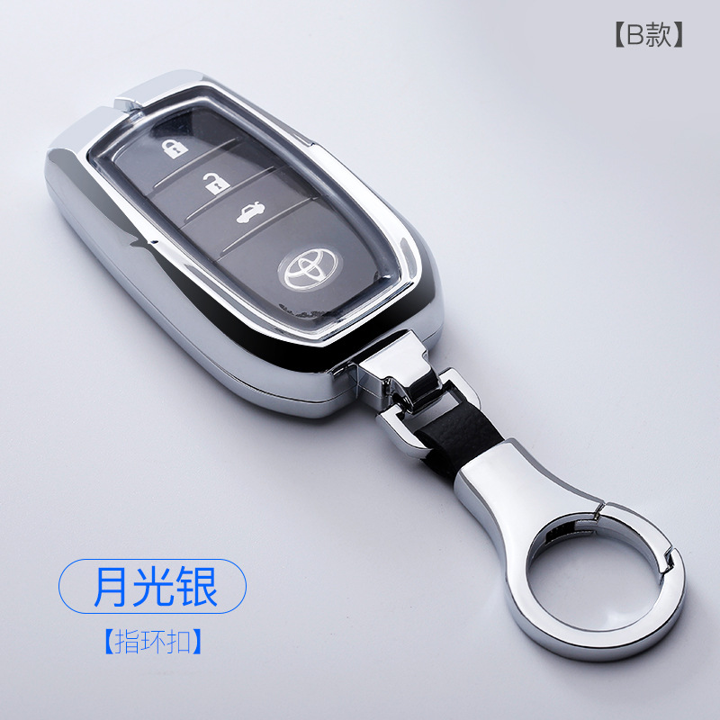럭셔리 더블 레이어 풀 백 B (달빛 실버 + 링 버클)