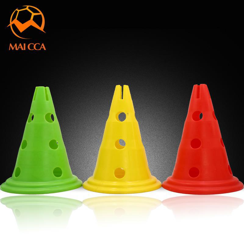 Fábrica al por mayor Maca 30cm logo barril con agujero 12 pulgadas entrenamiento de fútbol obstáculo cono barricada transfronteriza Fútbol